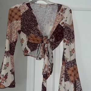 tie up crop top